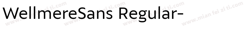WellmereSans Regular字体转换